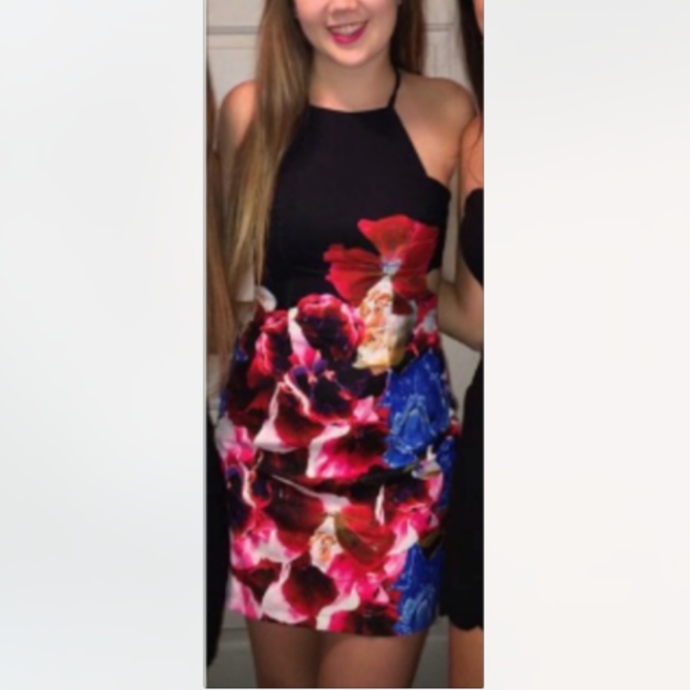 LF Flowered Bodycon Dress